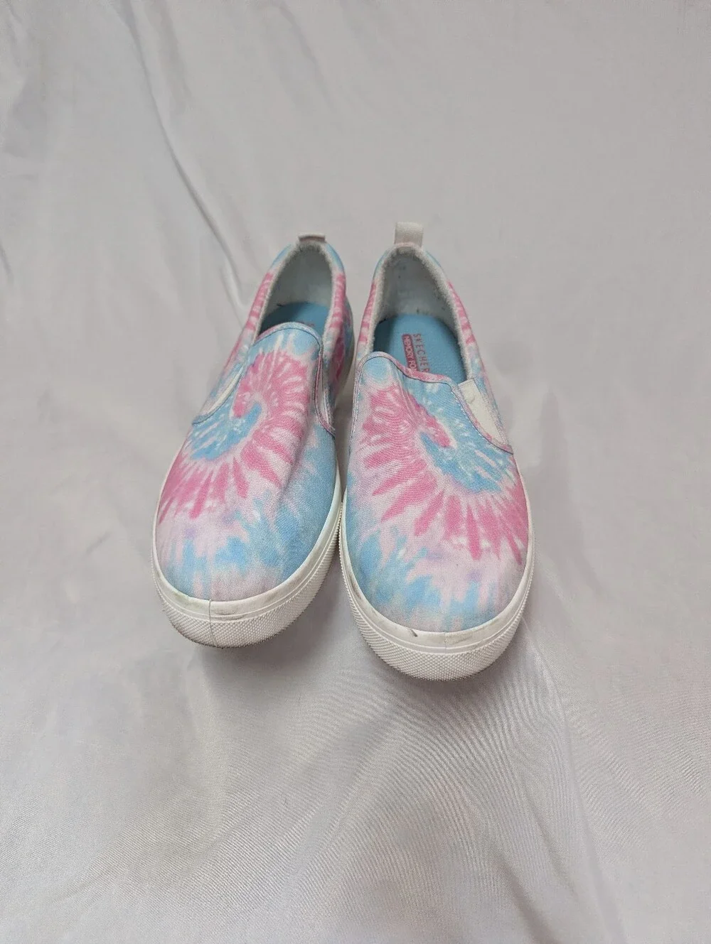 Skechers Blue Pink Tie-dye Slip On Comfort Shoes Women's Size 10